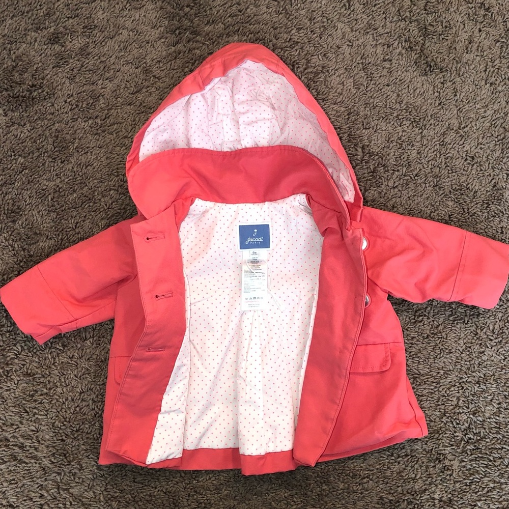 Jacadi Paris Rain Coat Rain Jacket Size 6 Months 67cm